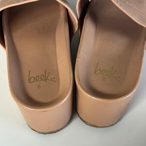 Beek Tan Mules with Contoured Sole